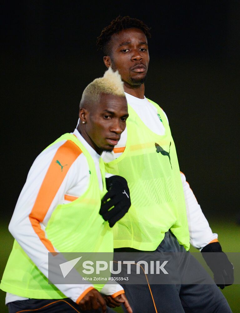 Côte d’Ivoire national football team holds training session