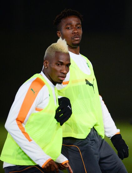 Côte d’Ivoire national football team holds training session