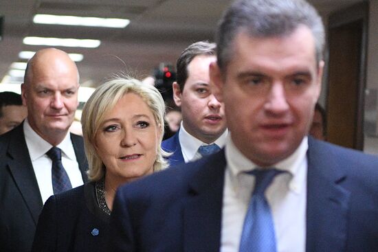Candidate for French presidency Marine Le Pen visits State Duma