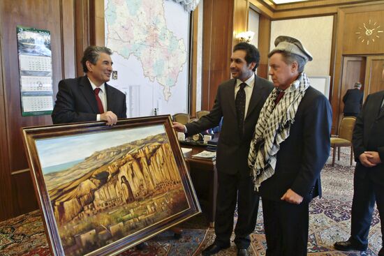 Boris Gromov's meeting with the Afghan Ambassador to Russia Ahmad Massoud