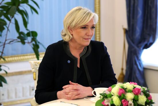 President Vladimir Putin meets with French presidential candidate Marine Le Pen