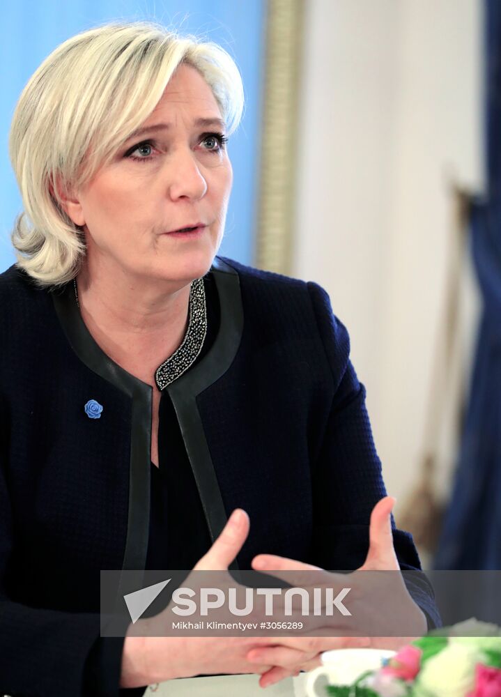 President Vladimir Putin meets with French presidential candidate Marine Le Pen