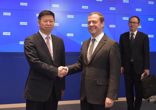 Prime Minister Medvedev meets with Song Tao, head of International Liaison Department of Communist Party of China