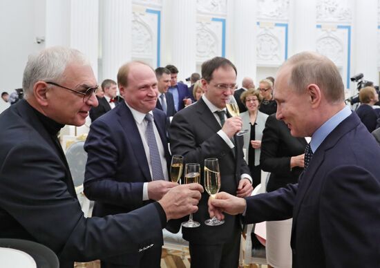 President Vladimir Putin distributes 2016 presidential awards for art for children and young people