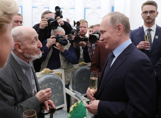 President Vladimir Putin distributes 2016 presidential awards for art for children and young people