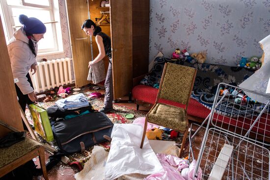 Aftermath of munitions depot fire in Kharkiv region