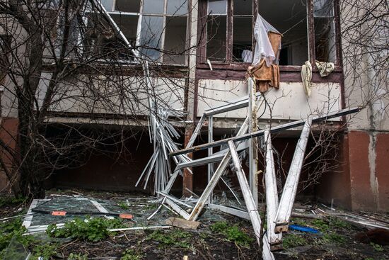 Aftermath of munitions depot fire in Kharkiv region