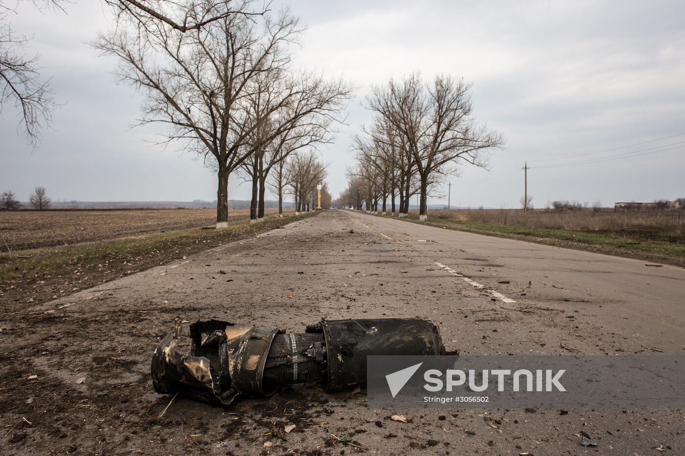 Aftermath of munitions depot fire in Kharkiv region