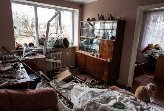 Aftermath of munitions depot fire in Kharkiv region