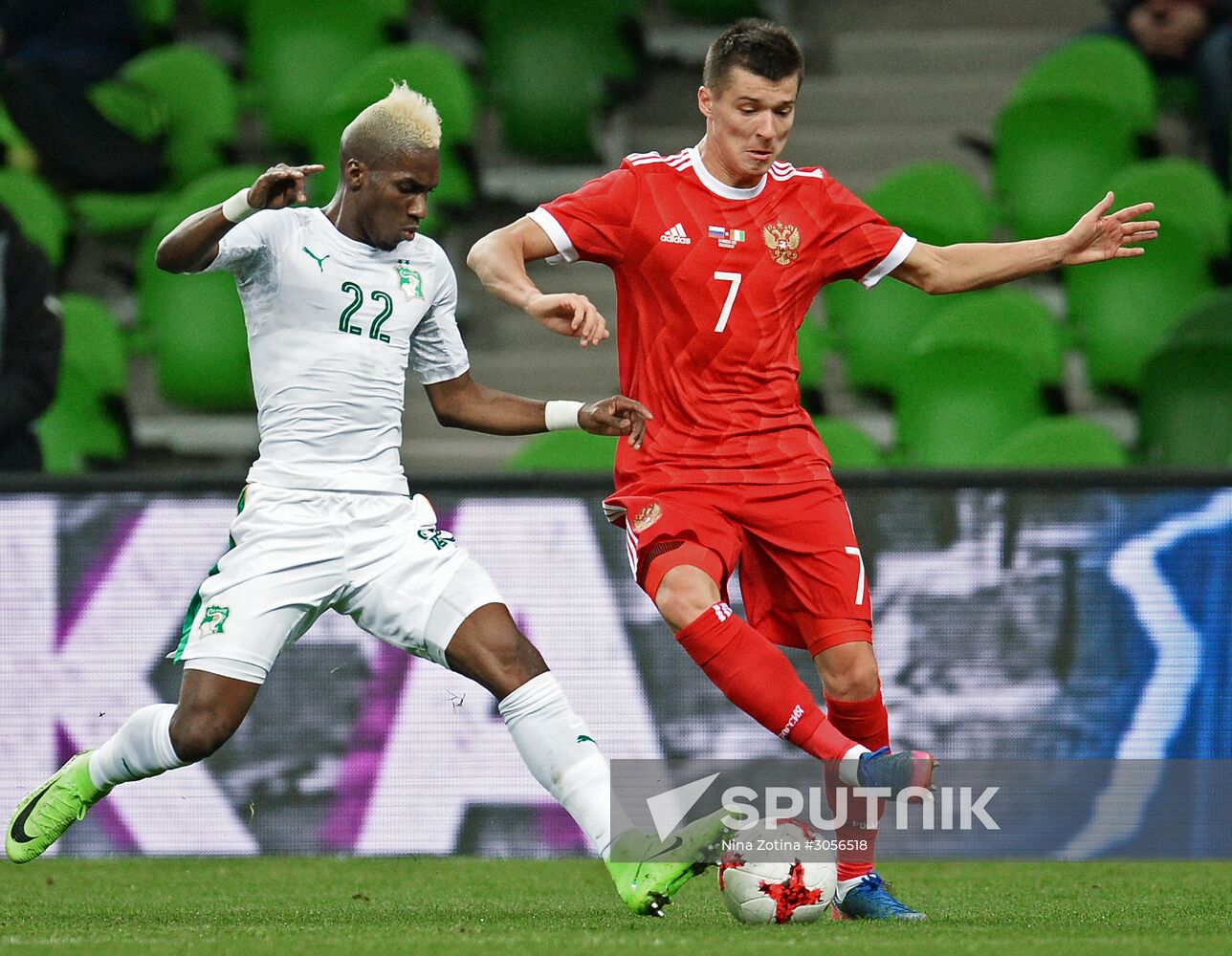 Football friendly Russia vs. Côte d’Ivoire