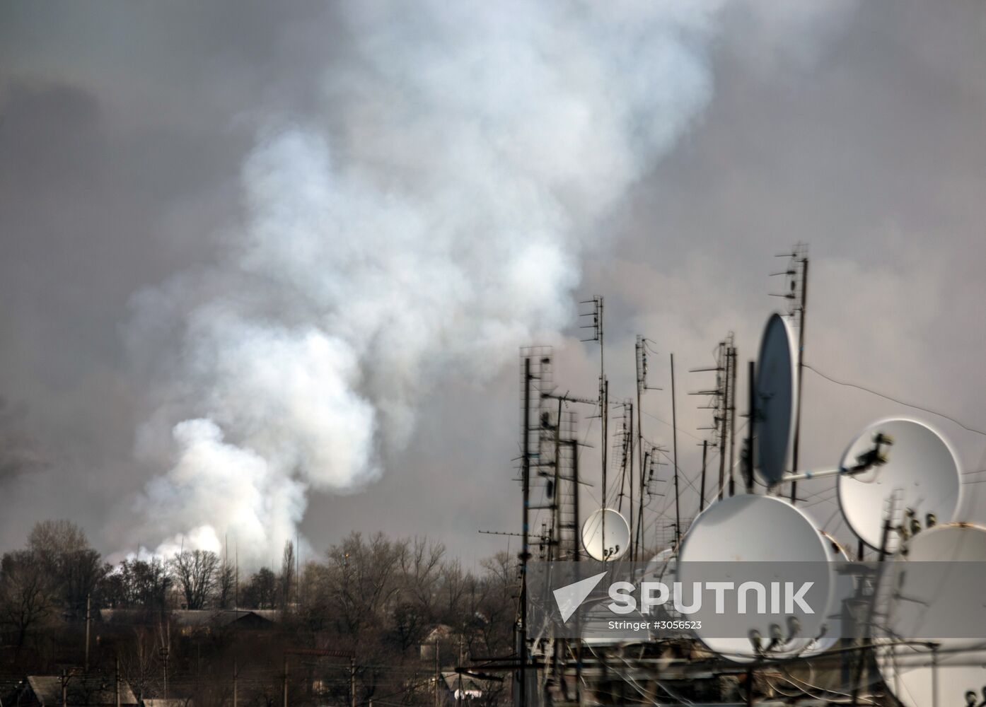 Aftermath of munitions depot fire in Kharkiv region