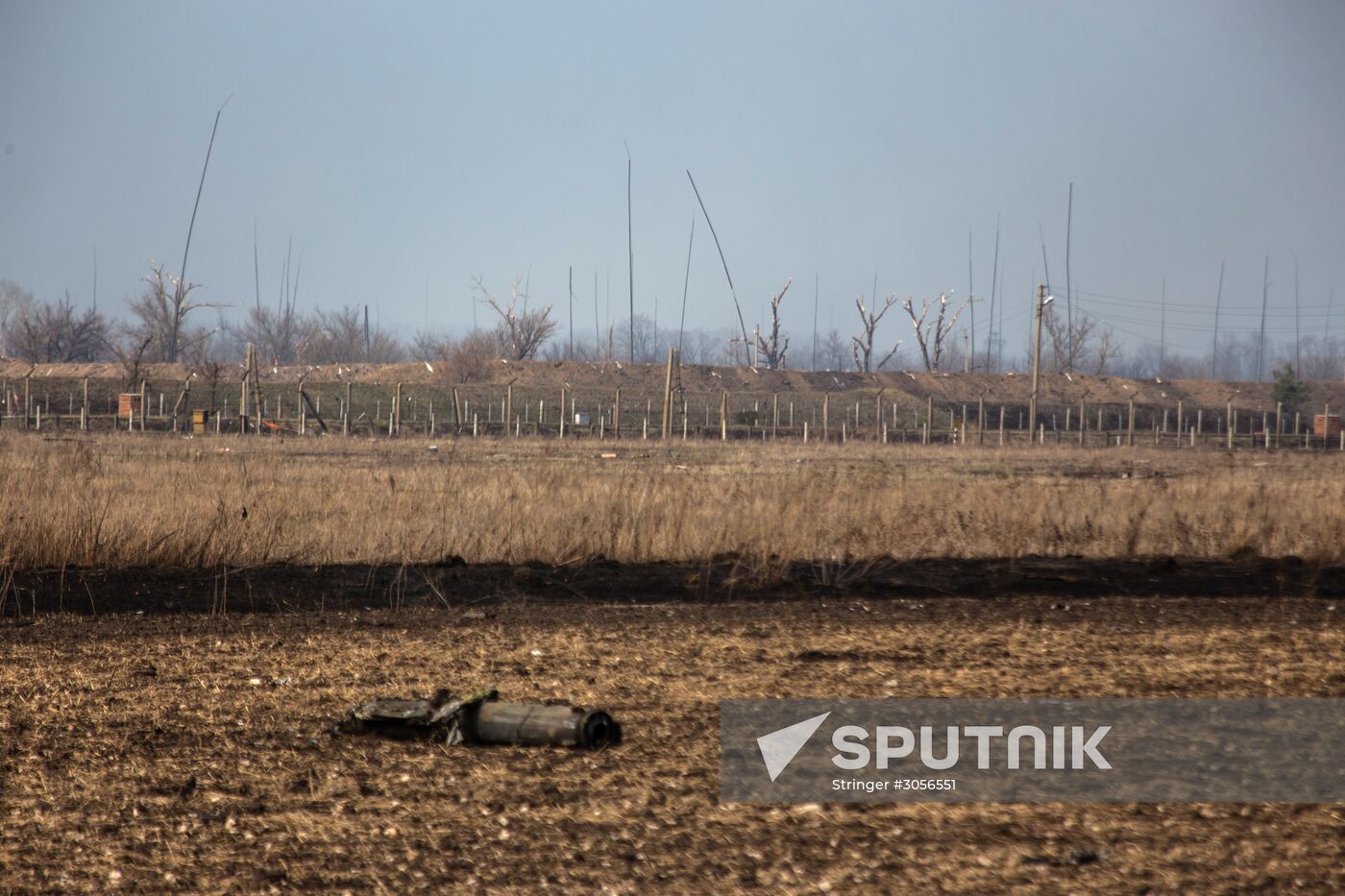 Aftermath of munitions depot fire in Kharkiv region