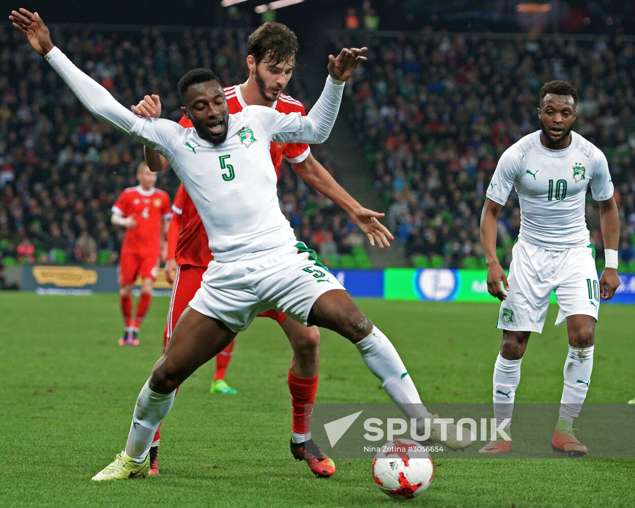 Football friendly Russia vs. Côte d’Ivoire