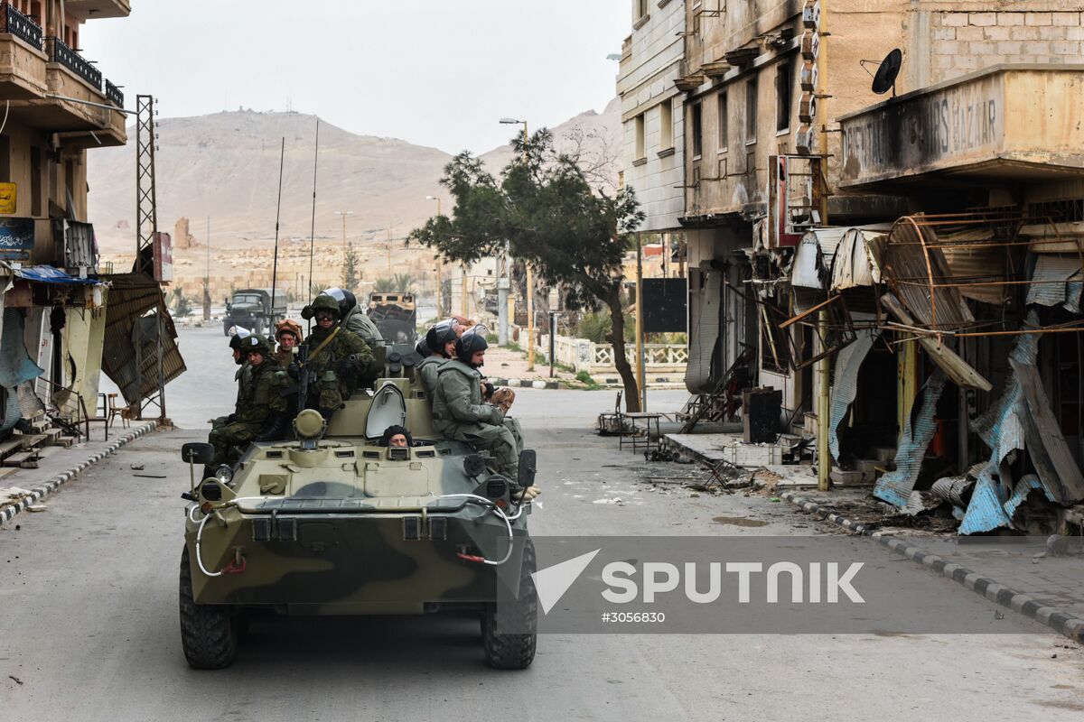 Russian deminers clear historical part of Palmyra and residential areas of mines