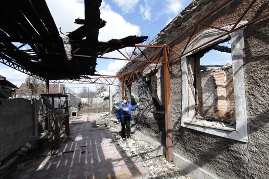 Consequences of shellings in Donetsk