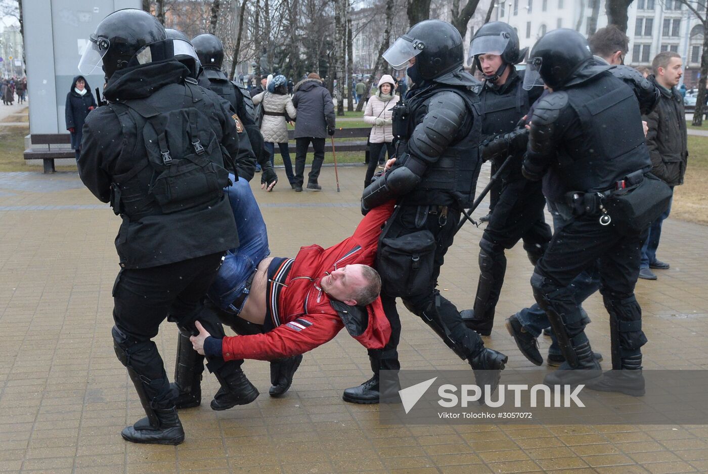 Unauthorized protest held in Minsk