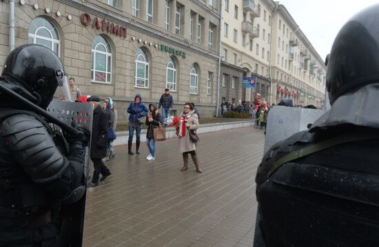 Unauthorized protest held in Minsk