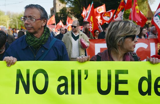 Anti-EU rally in Rome