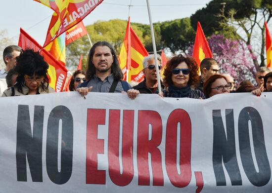 Anti-EU rally in Rome