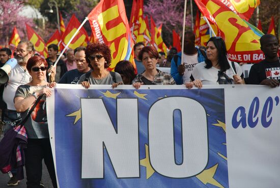 Anti-EU rally in Rome