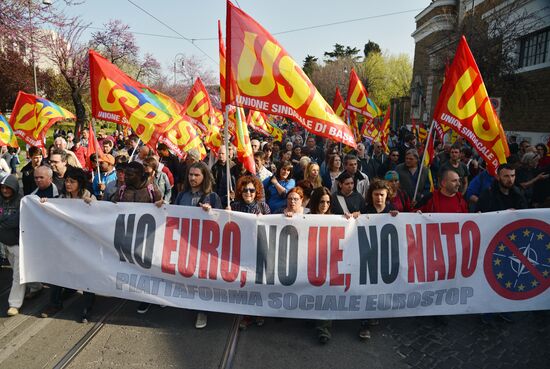 Anti-EU rally in Rome