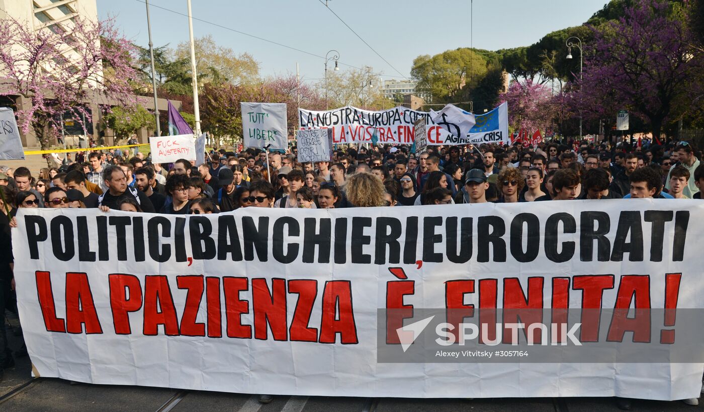 Anti-EU rally in Rome