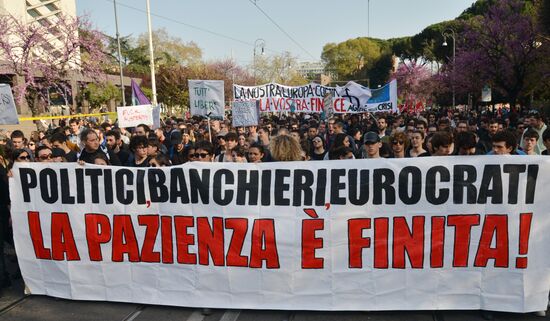 Anti-EU rally in Rome