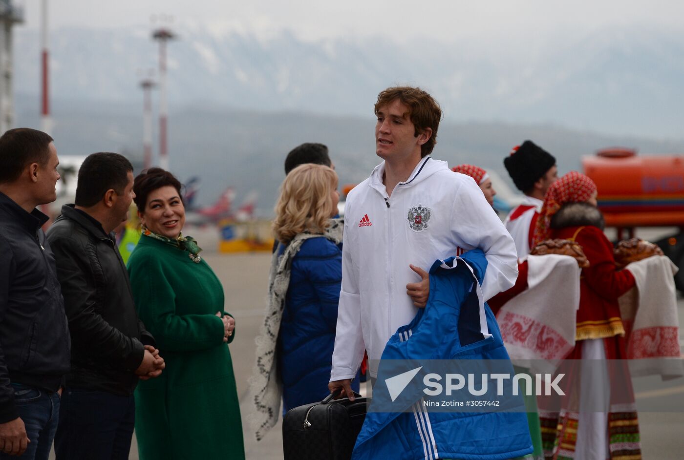 Russian national football team arrives in Sochi