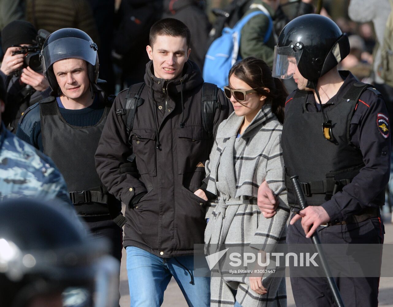 Unauthorized anti-corruption rally in Moscow