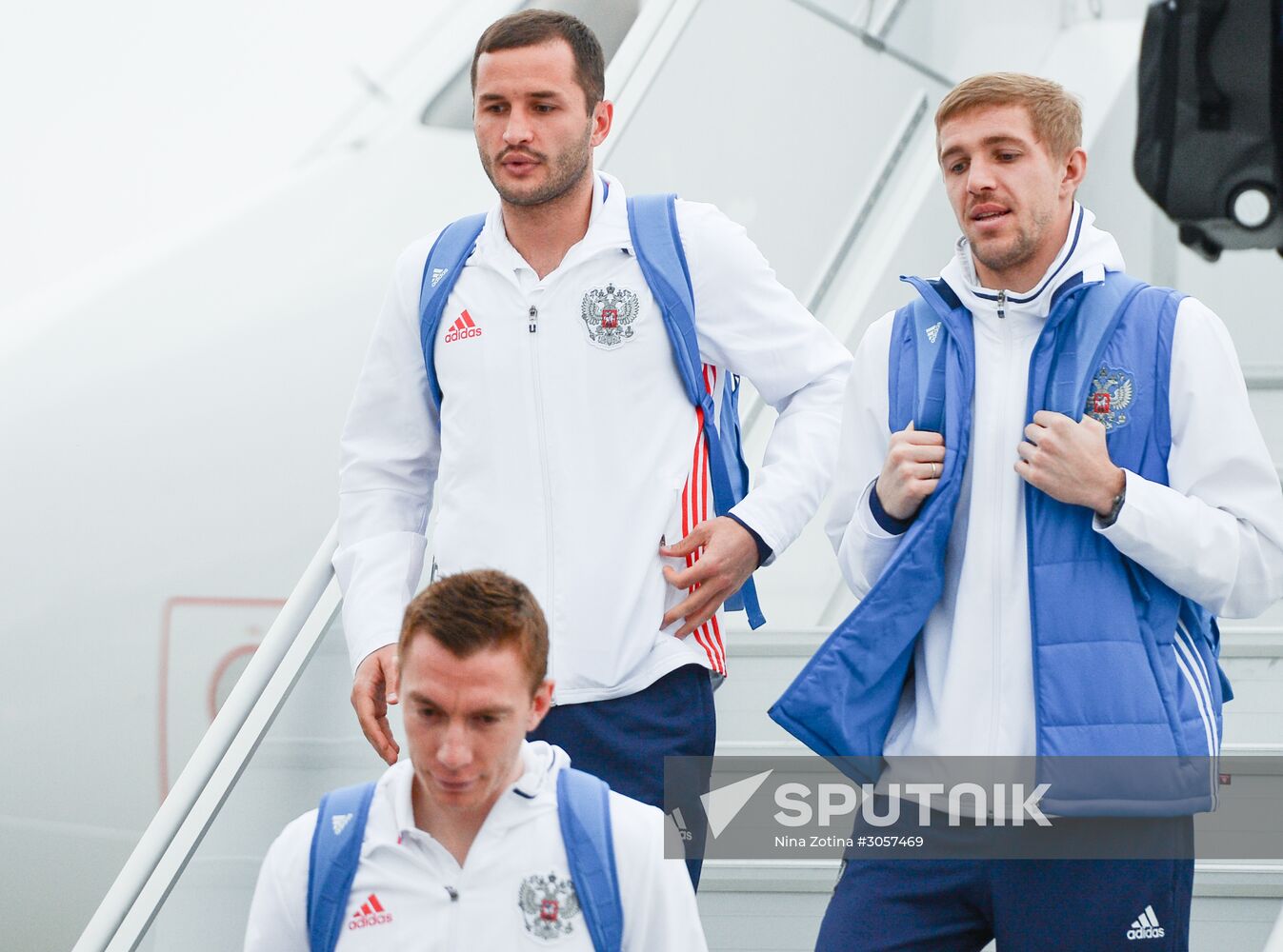 Russian national football team arrives in Sochi