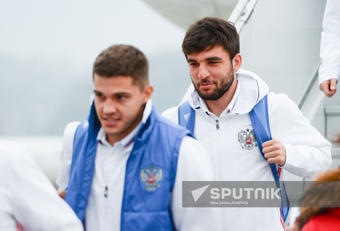 Russian national football team arrives in Sochi