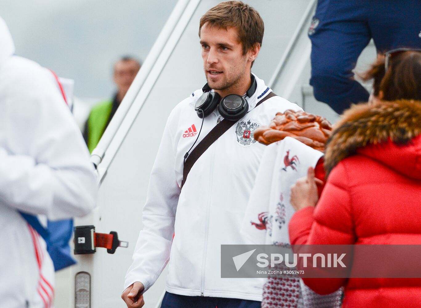 Russian national football team arrives in Sochi