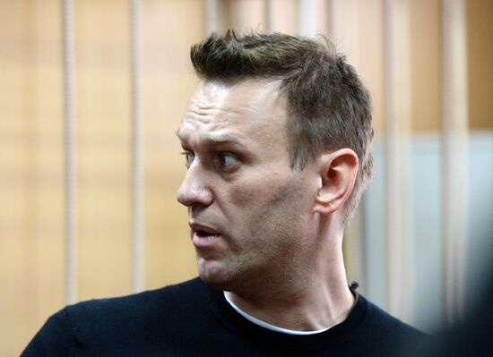 Court hears unauthorized rally case against Alexei Navalny