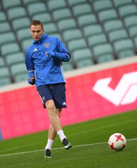 Training session by Russian national football team