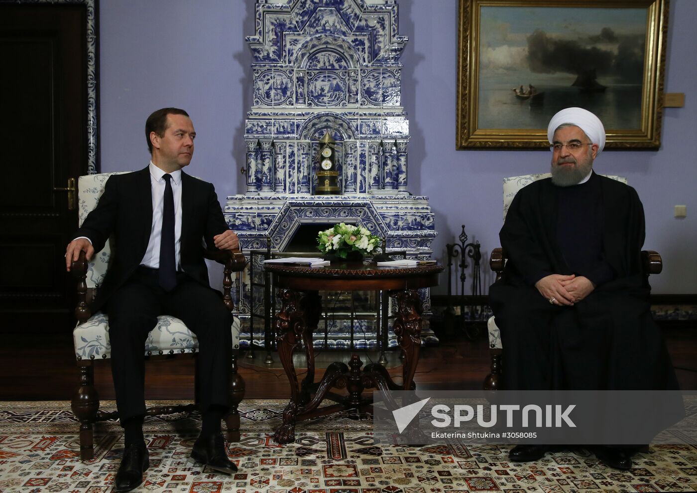 Prime Minister Medvedev meets with President of Iran Rouhani