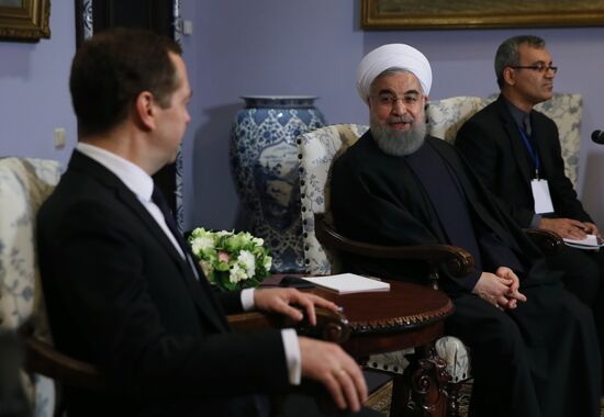 Prime Minister Medvedev meets with President of Iran Rouhani