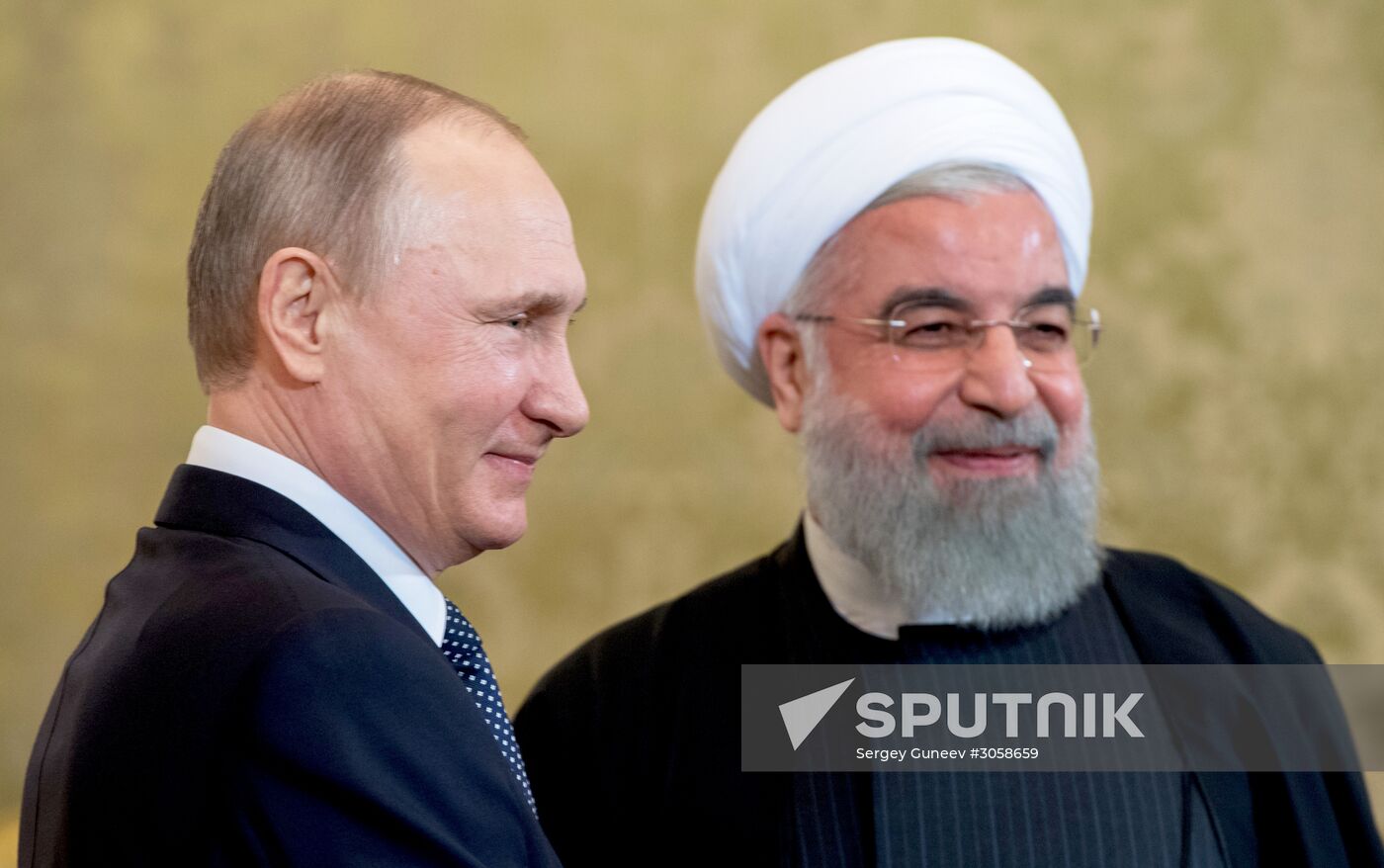 Vladimir Putin meets with Iranian President Hassan Rouhani