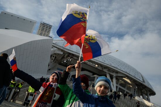 Football friendly Russia vs. Belgium