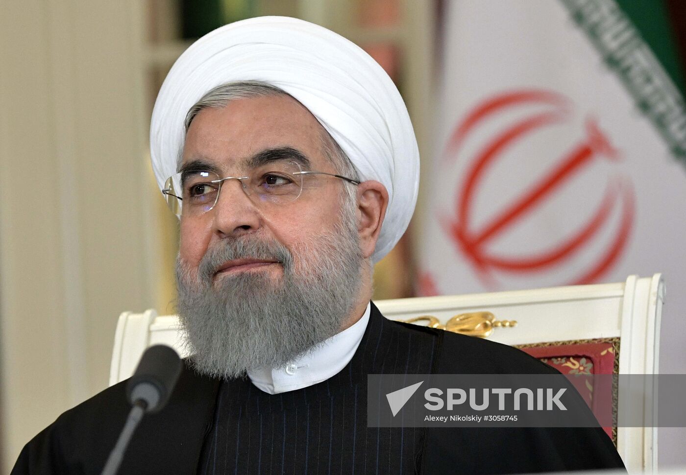 Vladimir Putin meets with Iranian President Hassan Rouhani