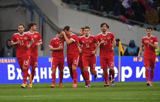 Football friendly Russia vs. Belgium