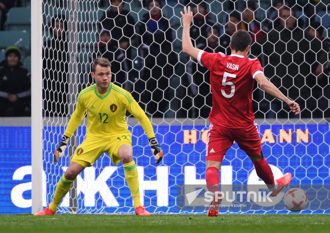 Football friendly Russia vs. Belgium