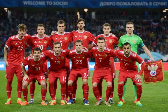 Football friendly Russia vs. Belgium