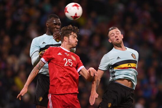 Football friendly Russia vs. Belgium