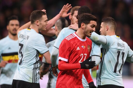 Football friendly Russia vs. Belgium