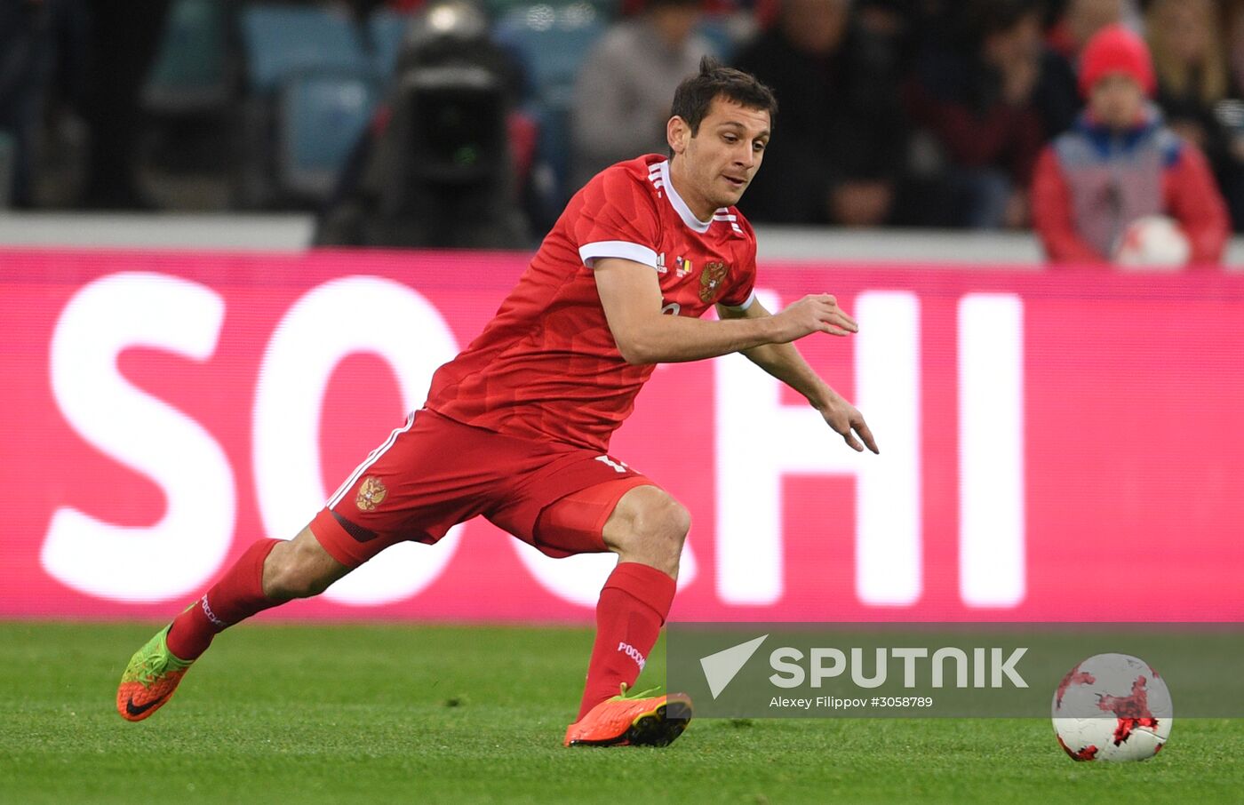 Football friendly Russia vs. Belgium
