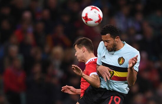 Football friendly Russia vs. Belgium