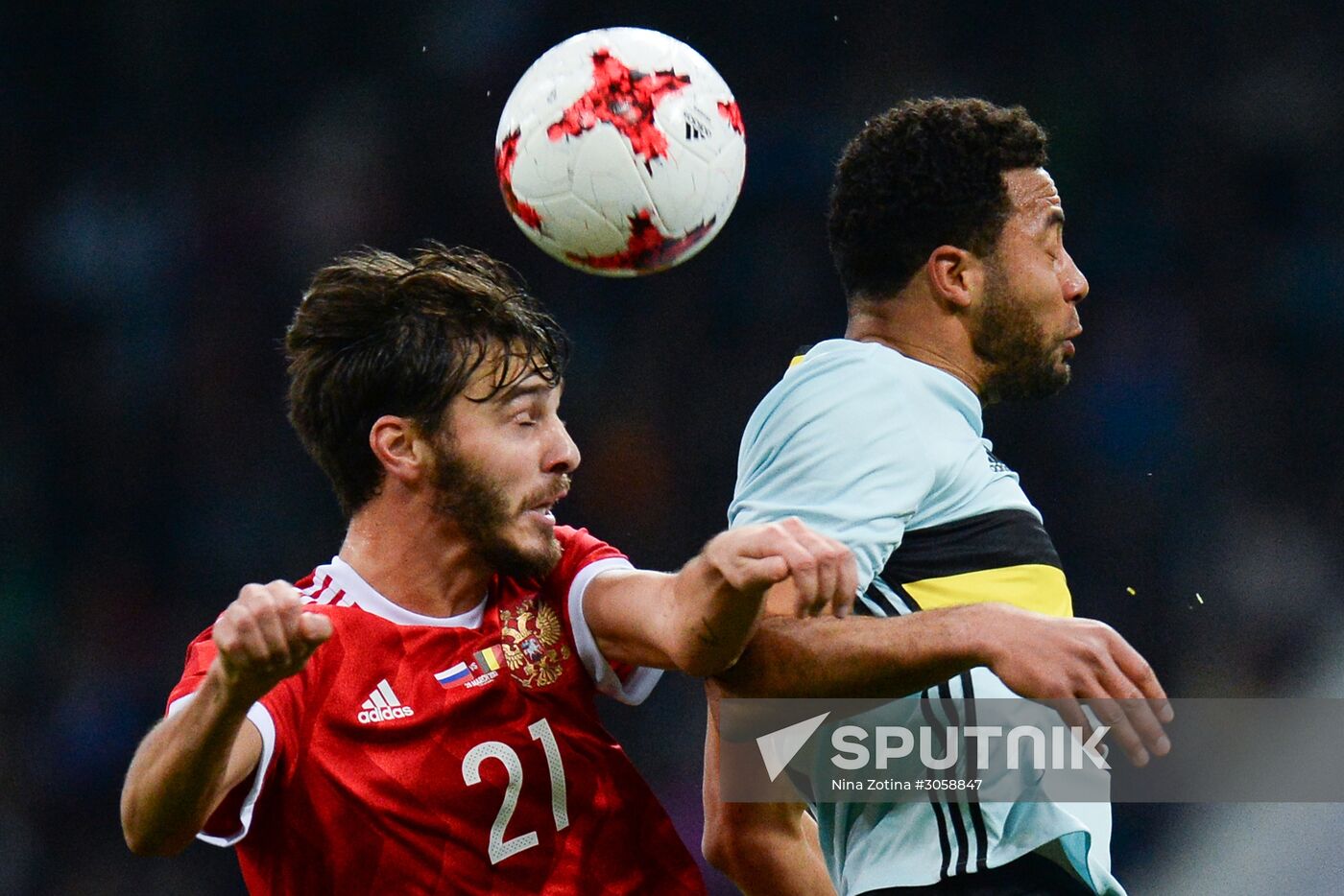Football friendly Russia vs. Belgium