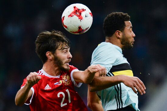 Football friendly Russia vs. Belgium