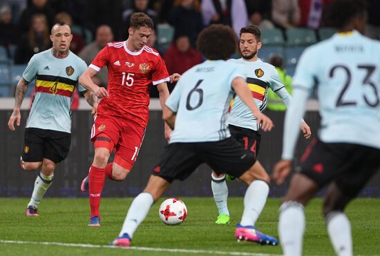 Football friendly Russia vs. Belgium