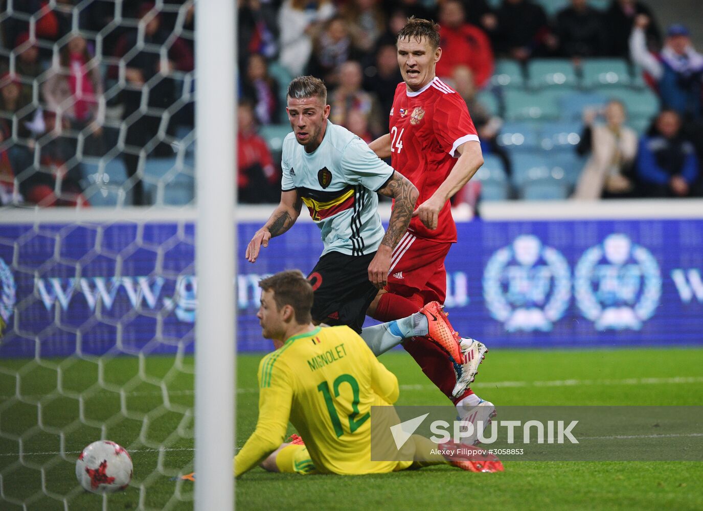 Football friendly Russia vs. Belgium